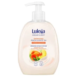 Luksja Creamy & Soft, energetyzujące mydło w płynie, Brzoskwinia i Biała Herbata, 500 ml