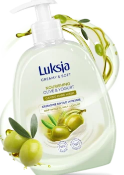 Luksja Creamy & Soft, odżywcze mydło w płynie, Oliwka i Jogurt, 500 ml