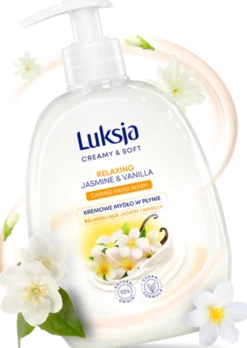 Luksja Creamy & Soft, relaksujące mydło w płynie, Jaśmin i Wanilia, 500 ml