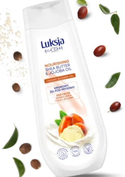 Luksja Silk Care, kremowy żel po prysznic, odżywcze masło shea i olej jojoba, 500 ml