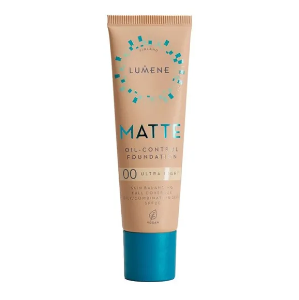 Lumene Matte Oil-Control, podkład matujący SPF 20, 00 Ultra Light, 30 ml