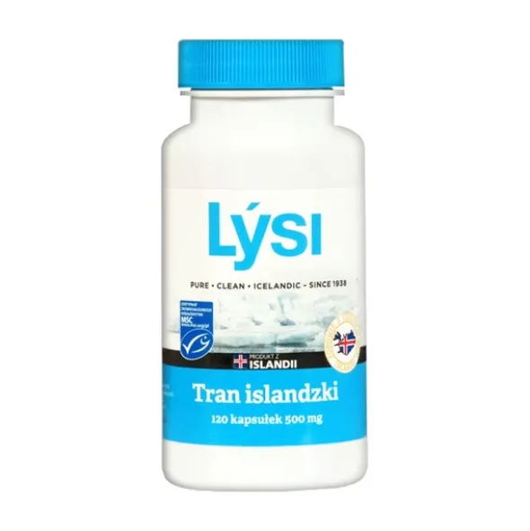 Lysi Tran islandzki 500 mg, kapsułki, 120 szt.