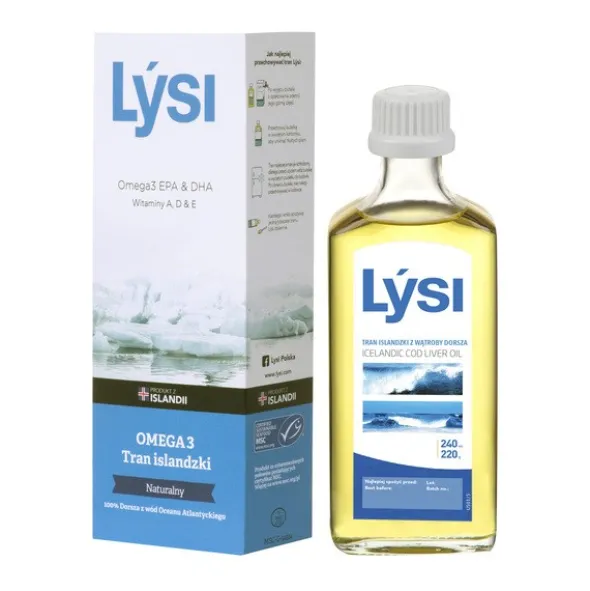 Lysi Tran islandzki naturalny, olej, 240 ml