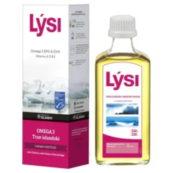 Lysi Tran islandzki o smaku tutti frutti, olej, 240 ml