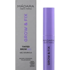 Madara Grow & Fix Tinted Brow Gel, żelowe serum do stylizacji brwi, Smoky Blonde 2, 4,25 ml