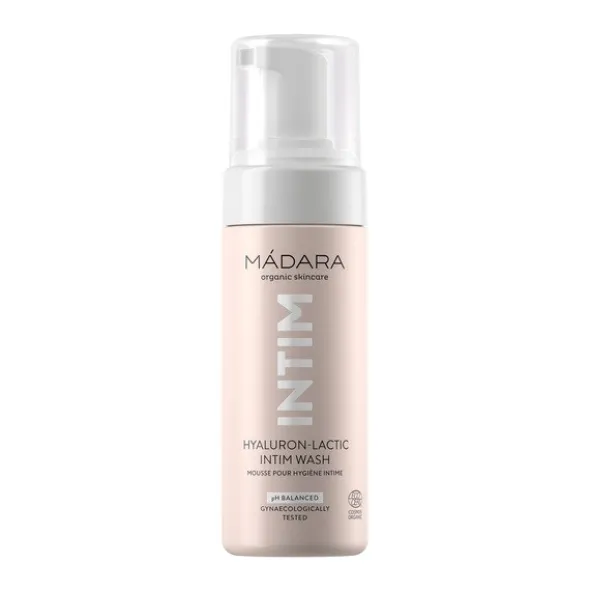 Madara Hyaluron-Lactic Intim Wash, delikatny mus do higieny intymnej, 150 ml