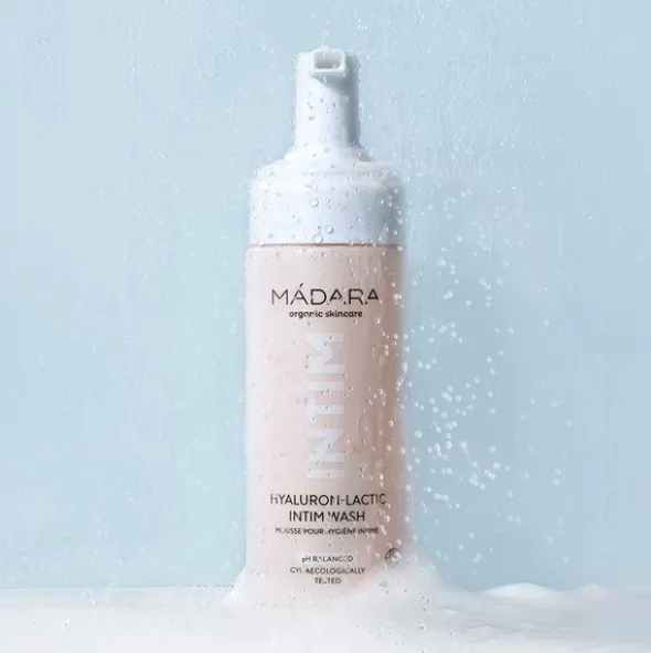 Madara Hyaluron-Lactic Intim Wash, delikatny mus do higieny intymnej, 150 ml