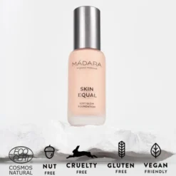 Madara Skin Equal, Soft Glow Foundation SPF15, podkład, Rose Ivory 100, 30 ml
