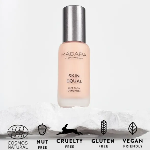Madara Skin Equal, Soft Glow Foundation SPF15, podkład, Rose Ivory 100, 30 ml