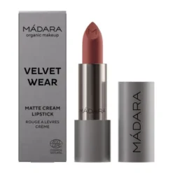 Madara Velvet Matte Cream Lipstick, matowa pomadka o satynowym wykończeniu, Warm Nude, 3,8 g