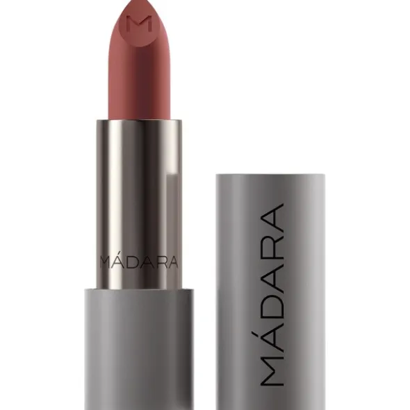 Madara Velvet Matte Cream Lipstick, matowa pomadka o satynowym wykończeniu, Warm Nude, 3,8 g