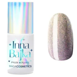 Maga Cosmetics Inna Bajka, lakier hybrydowy z pyłkiem, 835 Biały Ząbek, 6 ml