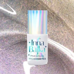 Maga Cosmetics Inna Bajka, lakier hybrydowy z pyłkiem, 835 Biały Ząbek, 6 ml