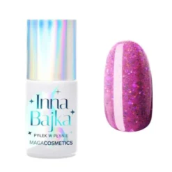 Maga Cosmetics Inna Bajka, lakier hybrydowy z pyłkiem, 850 Blinky Pinky, 6 ml