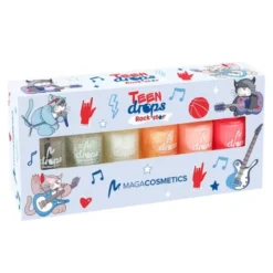 Maga Cosmetics, Teen Drops Rockstar V.01, zestaw lakierów do paznokci, 6 x 6 ml