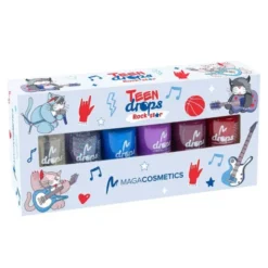 Maga Cosmetics, Teen Drops Rockstar V.02, zestaw lakierów do paznokci, 6 x 6 ml