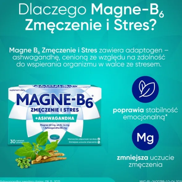 Magne-B6 Zmęczenie i stres, tabletki powlekane, 30 szt.