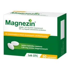 Magnezin, 130 mg jonów magnezowych, tabletki, 60 szt.