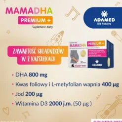 MamaDHA Premium+, kapsułki, 60 szt.