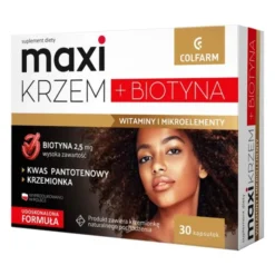 Maxi Krzem + Biotyna, kapsułki twarde, 30 szt.