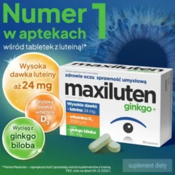 Maxiluten ginkgo+, tabletki, 30 szt.