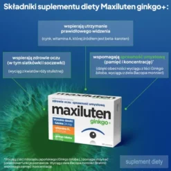 Maxiluten ginkgo+, tabletki, 30 szt.
