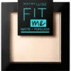 Maybelline Fit Me Matte + Poreless, puder matujący do twarzy w kompakcie, 120 Classic Ivory, 9 g