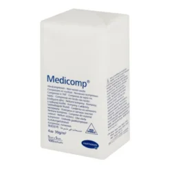 Medicomp, niejałowe kompresy z włókniny, 5 cm x 5 cm, 4W, 100 szt.