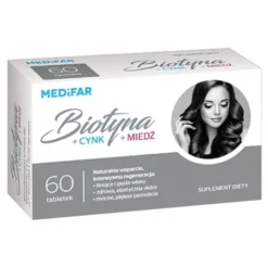 Medifar Biotyna + Cynk + Miedź, tabletki, 60 szt.