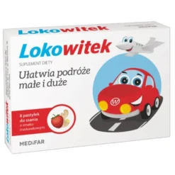 MEDiFAR Lokowitek, pastylki do ssania, smak truskawkowy, 8 szt.