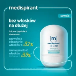 Medispirant, antyperspirant hamujący wzrost włosków 72 h, roll-on, 40 ml