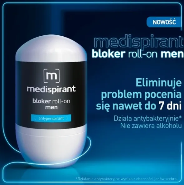 Medispirant, antyperspirant, bloker Men, roll-on, 40 ml