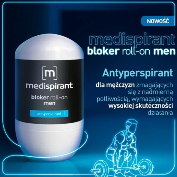 Medispirant, antyperspirant, bloker Men, roll-on, 40 ml