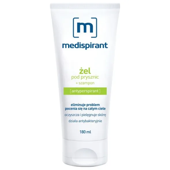 Medispirant, żel pod prysznic + szampon, 180 ml