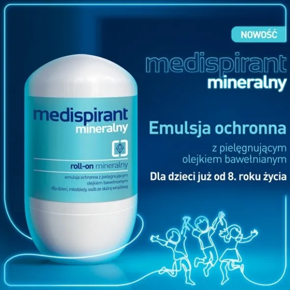 Medispirant, mineralny roll-on, emulsja ochronna, 40 ml