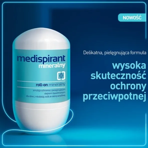 Medispirant, mineralny roll-on, emulsja ochronna, 40 ml