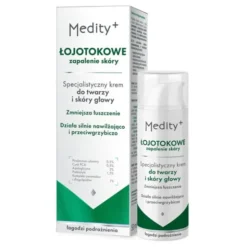 Medity+ Łojotokowe Zapalenie Skóry, krem do twarzy i skóry głowy, 50 ml