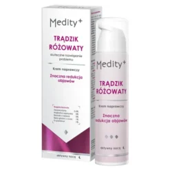Medity+ Trądzik Różowaty, krem naprawczy na noc, 50 ml