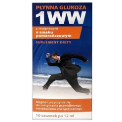 MedMess, Glukoza płynna 1WW z magnezem, saszetki z płynem, smak pomarańczowy, 10 szt.