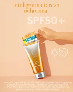 Meishoku C Vita Sunscreen Cream SPF50+, krem przeciwsłoneczny o aksamitnej, lekkiej konsystencji, 50 g