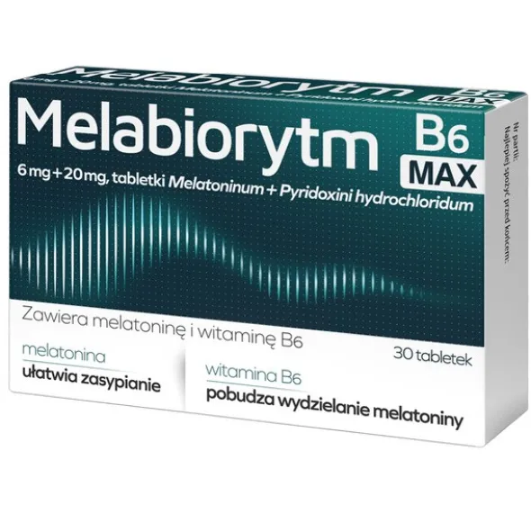 Melabiorytm B6 Max, 6 mg + 20 mg, tabletki, 30 szt.