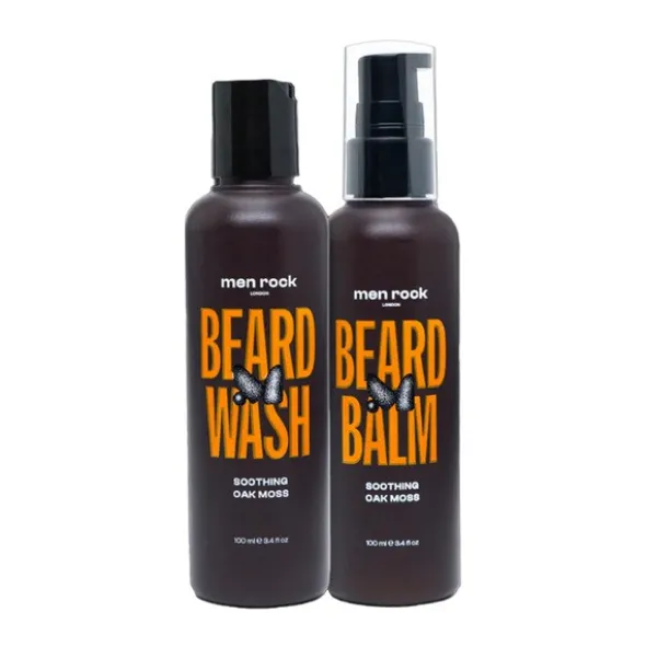 Men Rock Duo Soothing Oak Moss Beard Kit, zestaw do pielęgnacji brody, 1 szt.