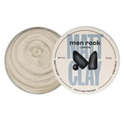 Men Rock, Matt Clay, matowa glinka do stylizacji włosów grubych i puszących się, 90 ml