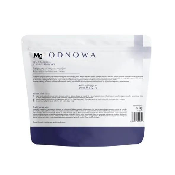 Mg12 Odnowa, sól jodowo-bromowa do kąpieli z Zabłocia, 4 kg