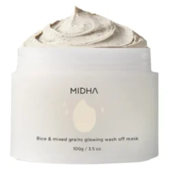 Midha Rice & Mixed Grains Glowing, Koreańska maseczka wash-off z ryżem i kompleksem składników roślinnych, 100 ml