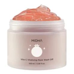 Midha Vita C Vitalizing Mask, Koreańska maseczka wash-off z witaminą C i ryżem, 100 ml