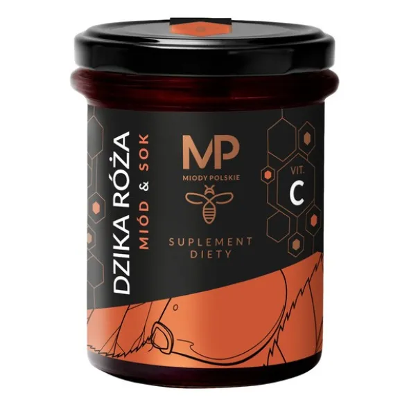 Miody Polskie Dzika Róża Miód & Sok, płyn, 250 g