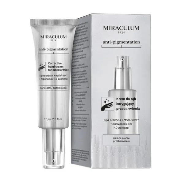 Miraculum Anti-Pigmentation, krem do rąk korygujący przebarwienia, 75 ml
