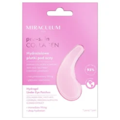 Miraculum Pro-Skin Collagen, płatki hydrożelowe pod oczy, 1 para