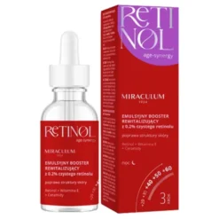 Miraculum Retinol Age-Synergy, rewitalizujący booster do twarzy z 0,2% retinolem, na noc, 30 ml